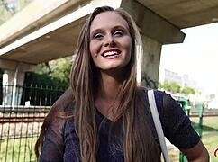 german scout picks up hairy pussy milf for casting interview fingering cowgirl rough orgasms and squirting quickie