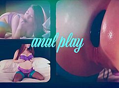 that british teen with blue eyes gets her curvy ass filled in first time anal creampie homemade party