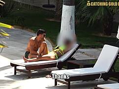 A super sexy Venezuelan model bathes luxuriously in jacuzzi then shower