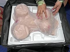 Chubby latina cougar unboxes tantaly britney sex doll. Rides big pussy lips cowgirl with creampie finish.