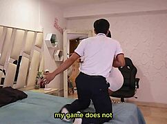 colombian milf cheats with lover in husband's bedroom