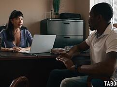 Busty Latina Milf Wife Puck Rides Husband's Massive Black Cock Deep