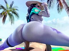 i love widowmaker's big ass bouncing on beach
