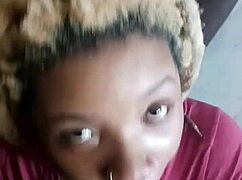 Ebony princess deepthroats silently in pov sloppy reality suck