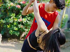 desi yoga teacher seduces her sexy 18 year old student for outdoor sex close up with full hindi audio not family 