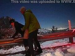 pregnant slut's outdoor anal pounding caught public cumshot explosion