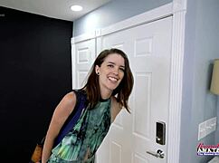 Petite horny brunette starshine's pussy and tight asshole get brutally deep pounded