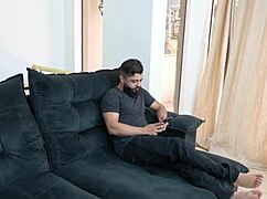 Watch my friend ride hubby's cock with her hairy pussy I loved every second