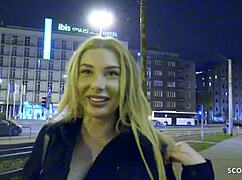 German Scout Catches Drunk Teen Student For Monster Cock Anal After Party