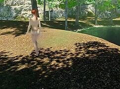 Ever wondered what shaved redhead pussy looks like up close in outdoor paradise trails VR?