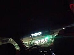 Angie the fat whore blows and creampies in candid hidden car sex