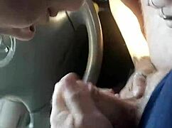 Slutty colorado babe swallows cum after car blowjob ride