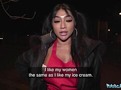 Public agent picks up sexy asian babe with big tits ass for outdoor monster cock interracial.
