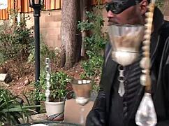 nick fury gets blown hard by sexy cosplay vampirella emma frost duo