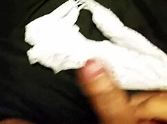 i grab my wife's panties and jerk off hard imagining her wet pussy wrapped around me