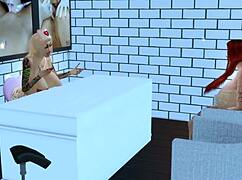 omg horny nurse bella fucks patient mila's ass 😈🍑