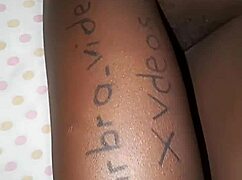 Shaved ebony verification shows off her smooth black curves