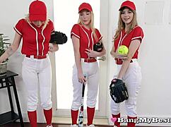Cheeky Baseball Babes Tease Coach's Bat