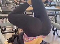 Rocío Sánchez Azuara slips into tight lycra hugging every curve casually at home