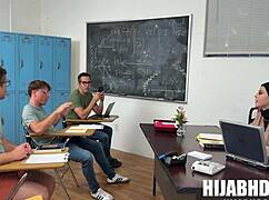 classroom seduction sparks steamy milf threesome 😈🔥💦