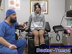 dr tampa gives petite zombae her first gyno exam