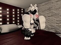 big tits bounce wild in roblox furry condo quickie cowgirl doggy cum compilation!