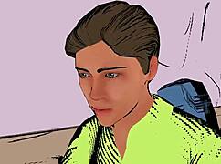 Video maćehe savijene na sve četiri kako je jebu dva tipa dogi stilom, krempaj POV