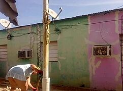 neighbor cant resist my huge ass in short dress flashing ebony curves homemade