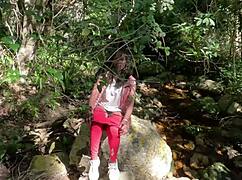 after hiking we hit the secret beach where i lick sugardaddy cum off his cock then ride