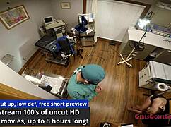 Tampa University Entrance Physical Features Adrianna Fox Spreading in Latex Miniskirt Heels and Gloves