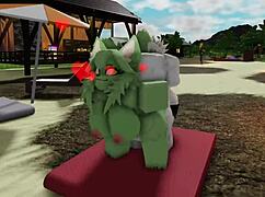 big tits bounce wild in roblox furry condo quickie cowgirl doggy cum compilation!