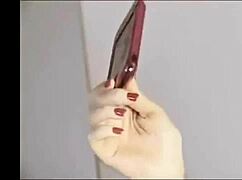 Luciana Salazar flashes her body with cellphone