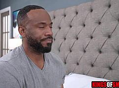 Hot ebony teen sneaks into shower seducing boyfriend's stepdad for taboo fuck