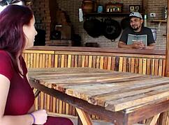 Slutty redhead feels overwhelming ecstasy in brutal DP with gaping ass and facial cumshot