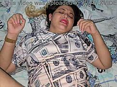 blonde fuck doll in sweater just keeps riding cock after cock nonstop