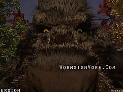 Werewolf devours barefoot cocktail waitress feet and swallows monster load