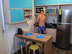 Athletic Redhead Milf Housewife in Lingerie Submits to Husband's BDSM Clit Domination Before Work