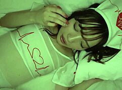 damn this horny japanese girl gets touchy drunk rides cowgirl to creampie orgasm