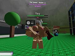 having fun dominating two girls roblox??