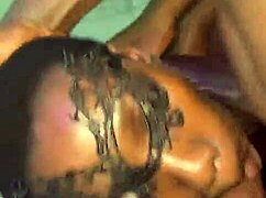 check out creamycandy's mmf threesome with ass worship and big tits shaking wild