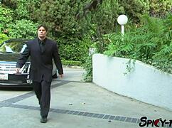 Ever wonder how blonde amateur takes bodybuilder facial in retro style?