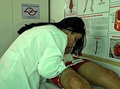 nurse gets turned on by patient's massive erection in hospital