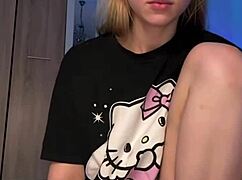 Teen Webcam Slut Fingers Dripping Pussy with Massive Dildo Toy