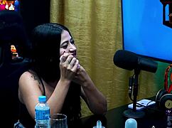 so this brazilian brunette luuh barbosa from podcast pépum no barraco rates ruan's cock strips see-through outdoors and talks dirty on camera