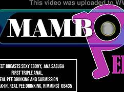 perfect breasted sexy ebony ana sasuga endures first triple anal gangbang with real pee drinking dap and sloppy submission