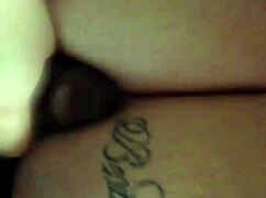 Dude unloads hot cum all over those massive juicy tits in close-up action.