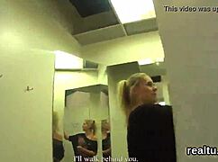 Charming czech cutie tempted stripped and screwed pov in shop