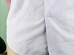 Innocent high school teen secretly films spreading huge pussy for massive dildo stuffing