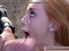 hey cop milf strips uniform shows puffy pussy for strapon fun 😏🔥