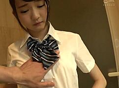 hooked up with flat-chested japanese jk remu again for raw creampie after app 😍 her cute moans in shower clit play got me going!!